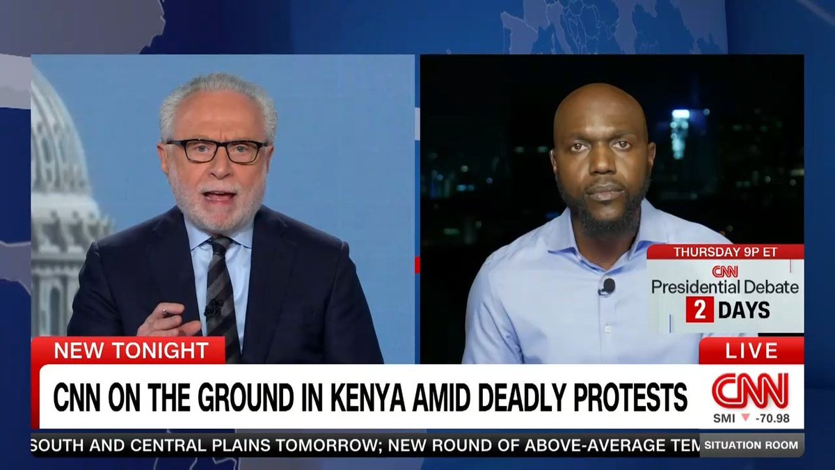 Live with Wolf Blitzer on a dramatic day in Kenya after protests turned violent and police shot dead some demonstrators