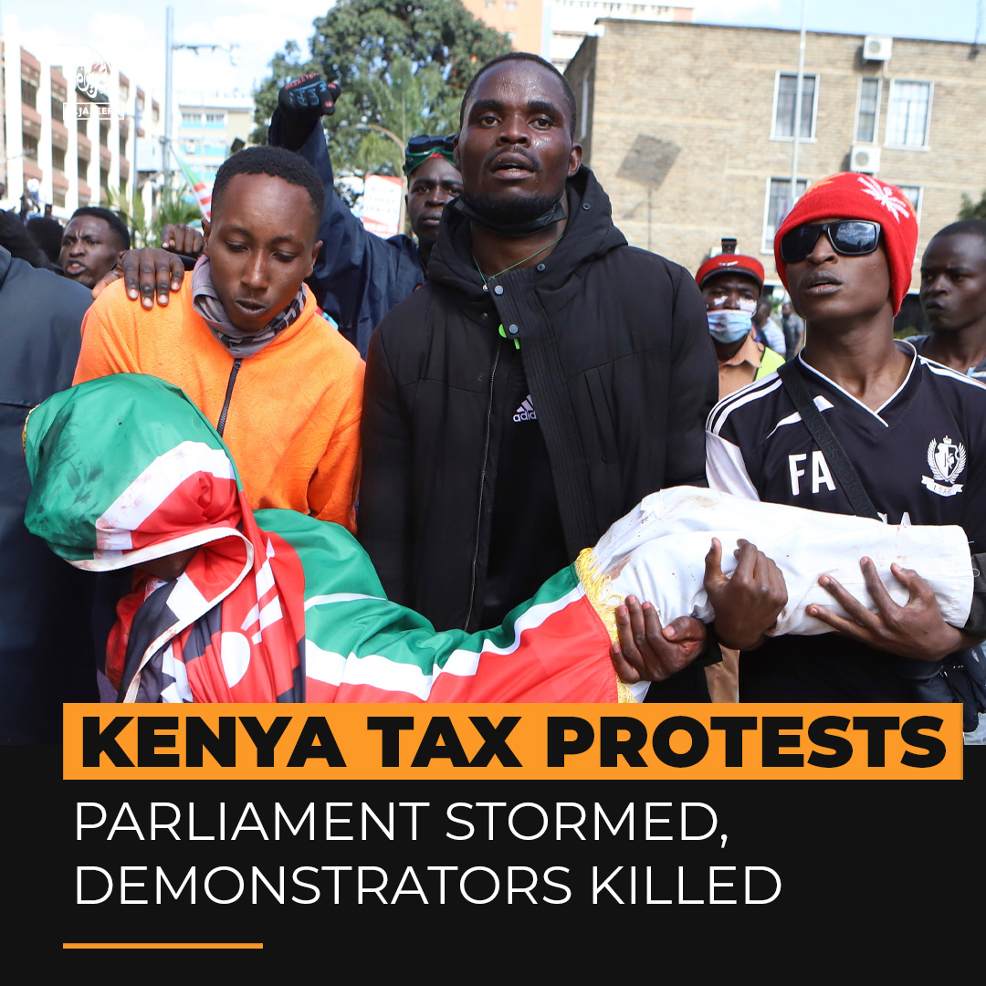 Kenya's anti-tax protests turned deadly as police fired on demonstrators trying to storm the legislature in Nairobi.