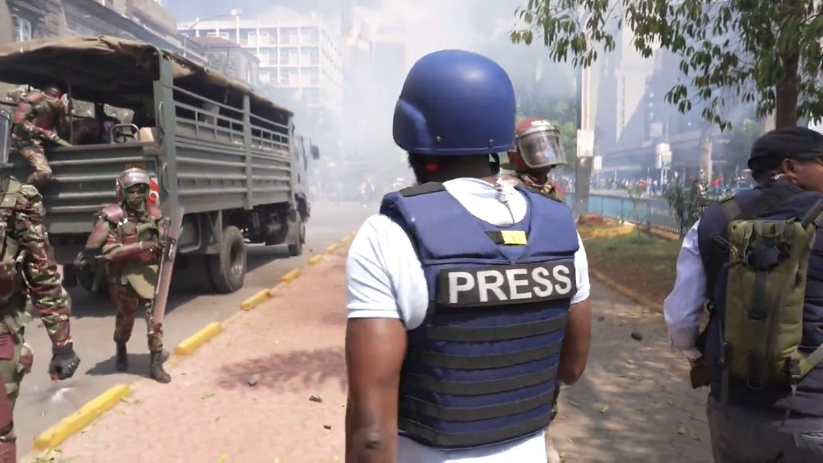 Police fired teargas directly at me and my crew. Repeatedly