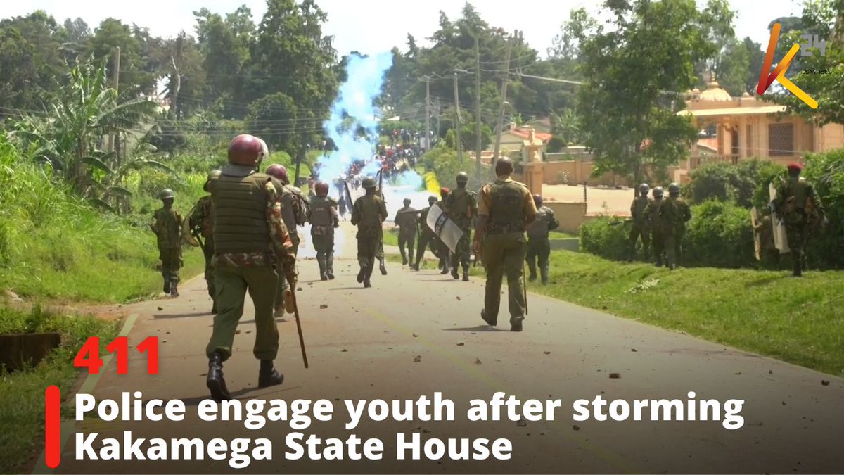 Police engage youth after storming Kakamega State House