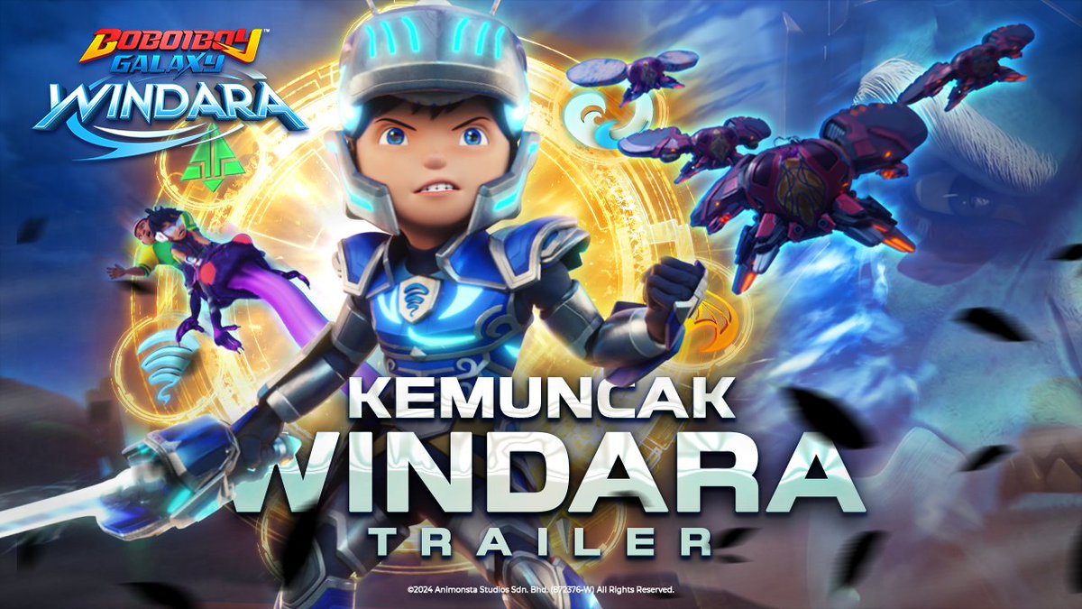 ⚡ #KemuncakWindara telah tiba! Tonton #BoBoiBoy Galaxy #Windara di MONSTA Network, Sabtu, 10 pagi! 🌪️