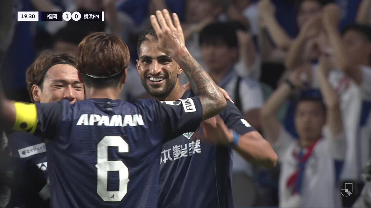 🎦 ゴール動画 🏆 明治安田J1リーグ 第20節 🆚 福岡vs横浜FM 🔢 1-0 ⌚️ 20分 ⚽️ シャハブ ザヘディ(福岡) #Jリーグ