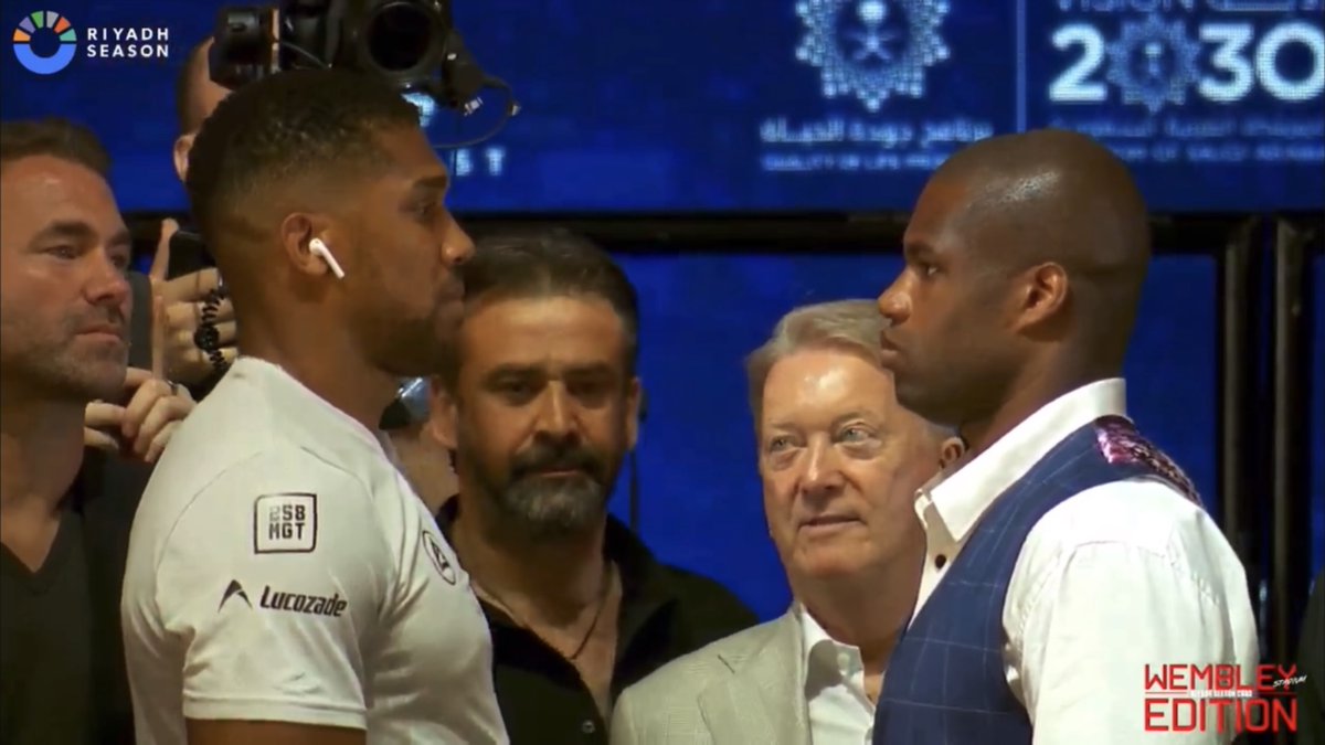 ‼️ Anthony Joshua vs Daniel Dubois intense first press conference face-off ahead of Sept 21st at Wembley… [🎥 Queensberry Promotions]