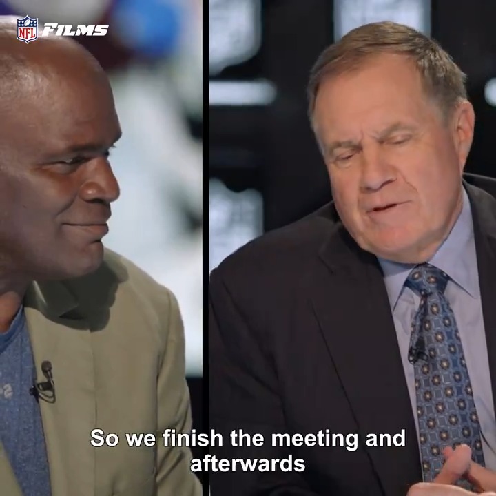 "Why'd you start the meeting without him!?" These stories from Bill Belichick on Lawrence ‘LT’ Taylor are legendary 😂 #Giants100
