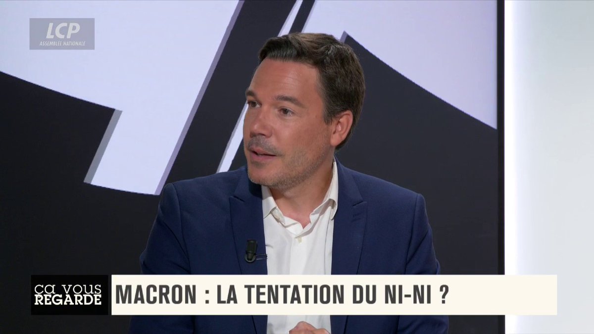 "Emmanuel Macron est devenu président grâce à un front républicain massif. [...] Comment justifier un tel 'ni-ni' quand on a soi-même été bénéficiaire du front républicain ?" dit Yaël Goosz, estimant que "le bloc central lui-même normalise le RN de Jordan Bardella et Marine Le Pen" #CVR