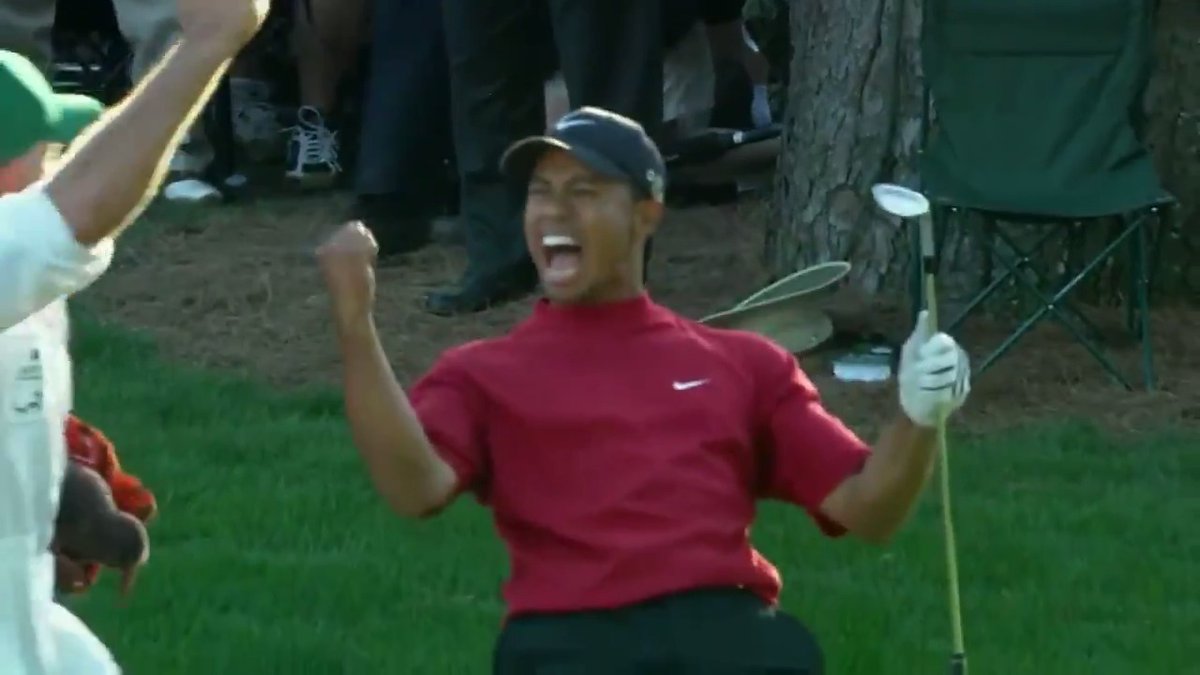 Tiger’s famous chip in on the 16th at Augusta was the only time he holed from off the green that entire season….