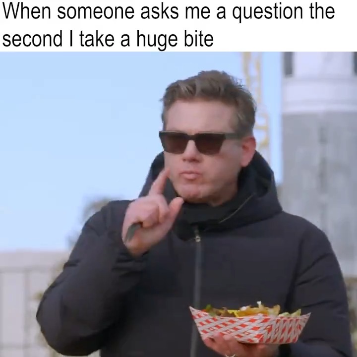 Just one second, please 😂 Catch @tylerflorence hosting an all-new season of #GreatFoodTruckRace, Sunday @ 8|7c!
