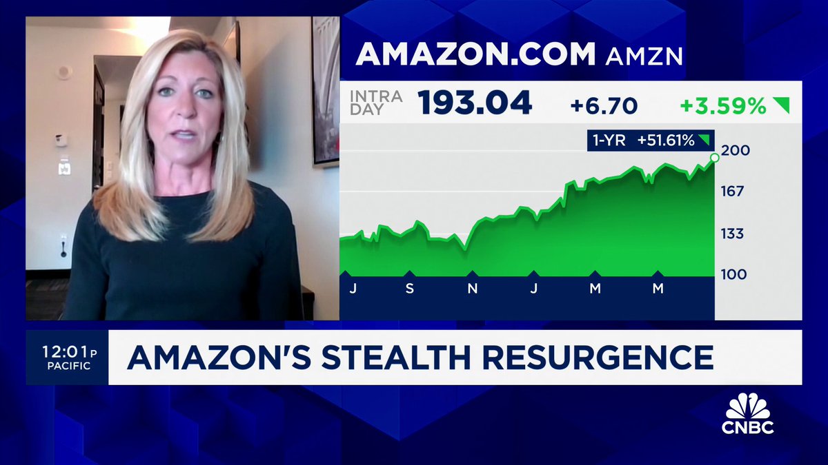 $AMZN hitting a $2T market cap for the first time today. Shareholder Stephanie Link, who just added to her position, weighs in on what lies ahead for the company: