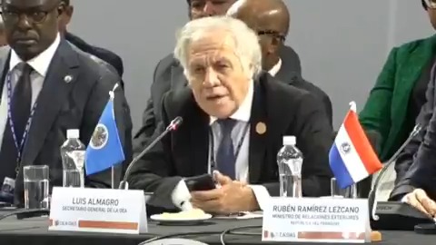 Mis palabras hoy de solidaridad con el Gobierno Democratico de Bolivia y condena a las acciones del ejército de ese país en el marco de la #AsambleaOEA sobre los acontecimientos en #Bolivia