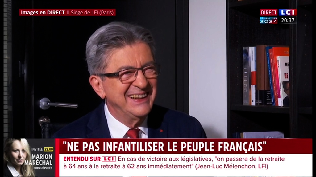 Si le RN remporte les élections, nous entrerons dans une résistance morale et légale. Avec Bardella à Matignon, les Français auront la retraite à 66 ans. Les Français ne pourront pas dire qu'on ne les aura pas prévenus. #NFPvaGagner
