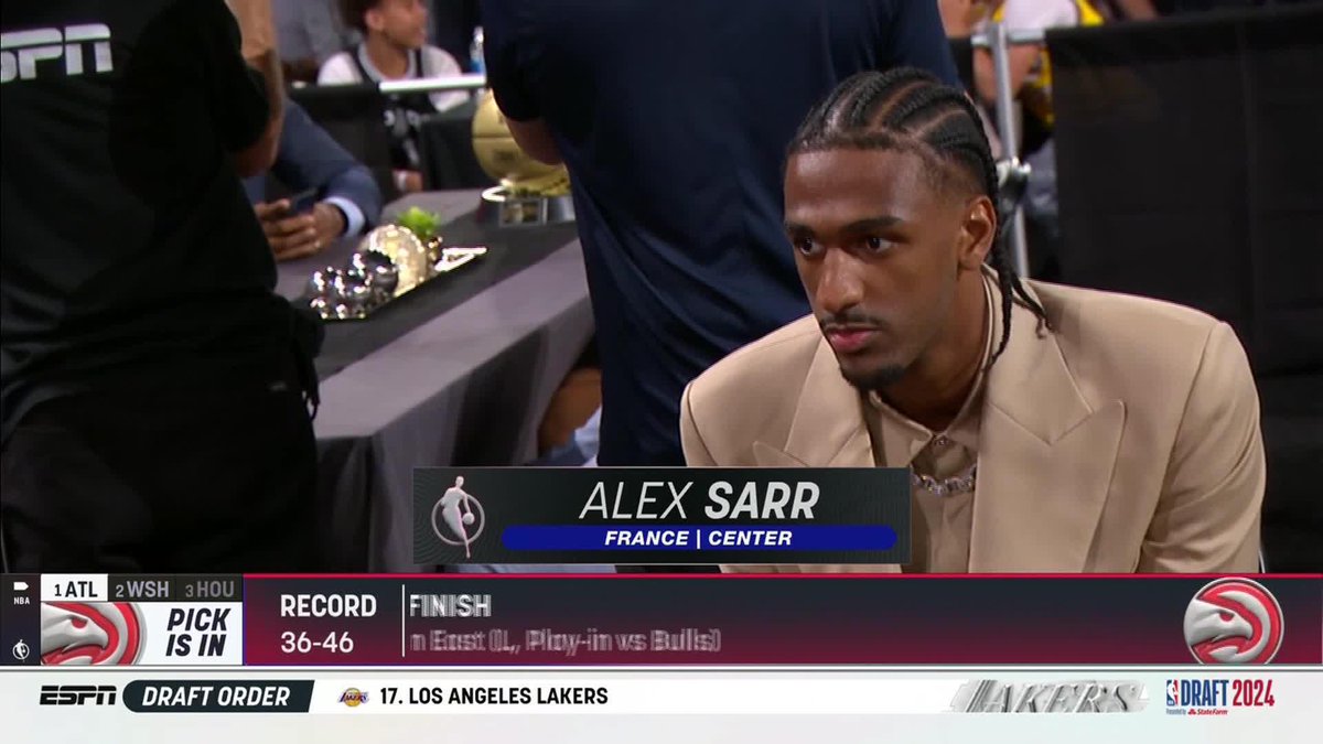 ZACCHARIE RISACHER 1ER PICK DE LA #NBADRAFT 2024 Un deuxième frenchie en 2 saisons, après Wemby, c'est juste incroyable ! 🇫🇷