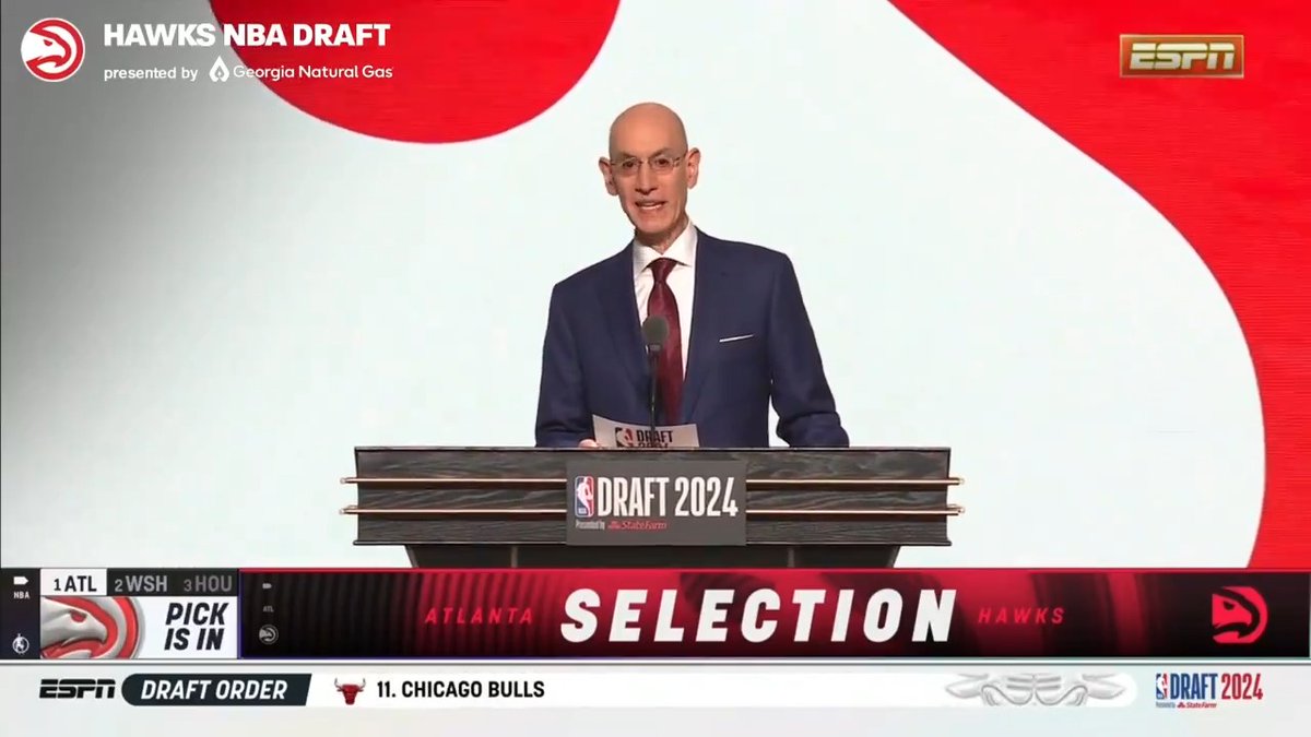 With the 1st pick in the 2024 NBA Draft, the Atlanta Hawks select Zaccharie Risacher!
