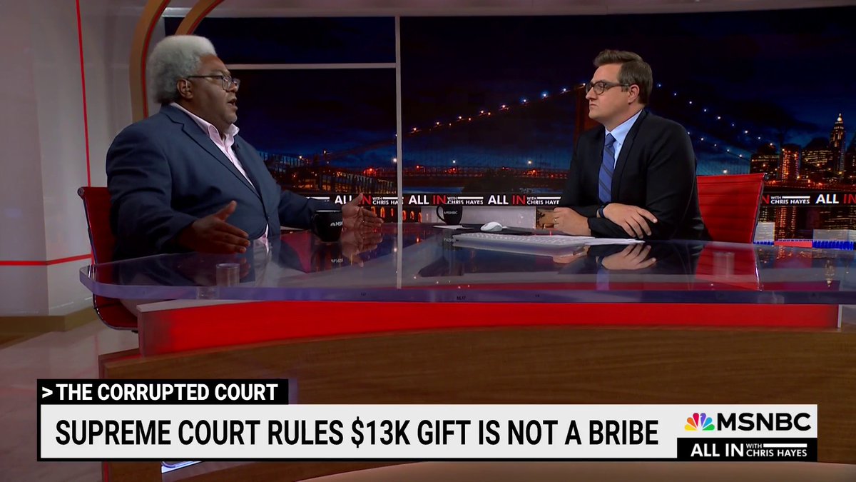 "According to Brett Kavanaugh and the conservatives, it’s only bribery if it comes from the bribérie region of France. Everything else is just sparkling corruption," says Elie Mystal on the Supreme Court ruling that a $13k gift is not a bribe.