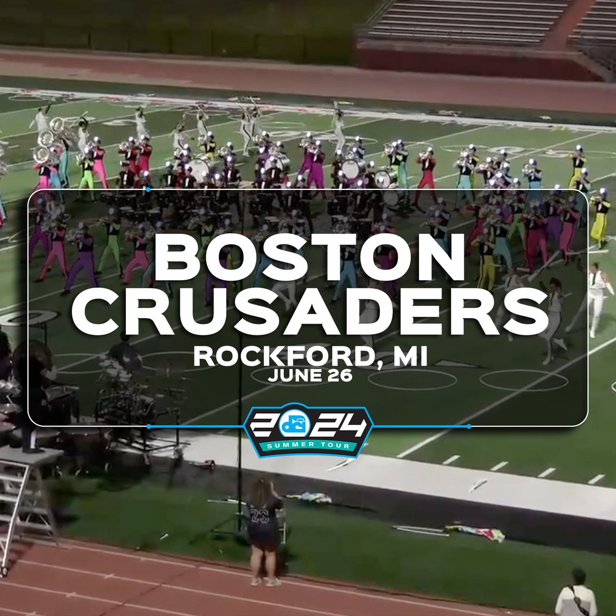Glitching out on opening night ⚡️ Watch select archives and rebroadcasts on FloMarching » #DCI2024 | Boston Crusaders