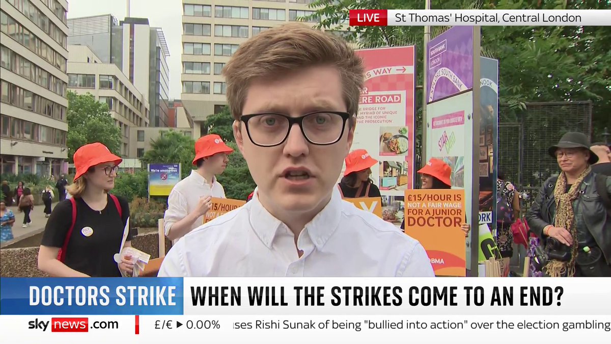 "If an incoming government under Keir Starmer wants to continue lying, then strikes will have to continue." Healthcare staff are the only workers who have not received pay restoration, says Dr Dr Robert Laurenson, on the first day another wave of junior doctors' strike. 📺 Sky 501