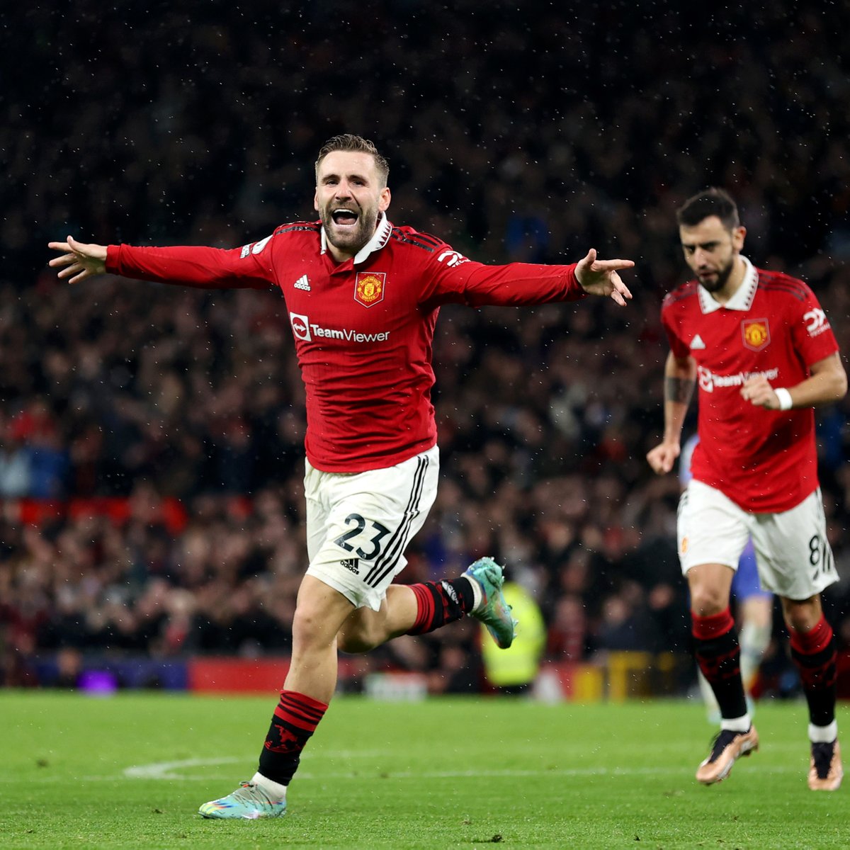 A decade in red for Luke Shaw ❤️🔥 #MUFC
