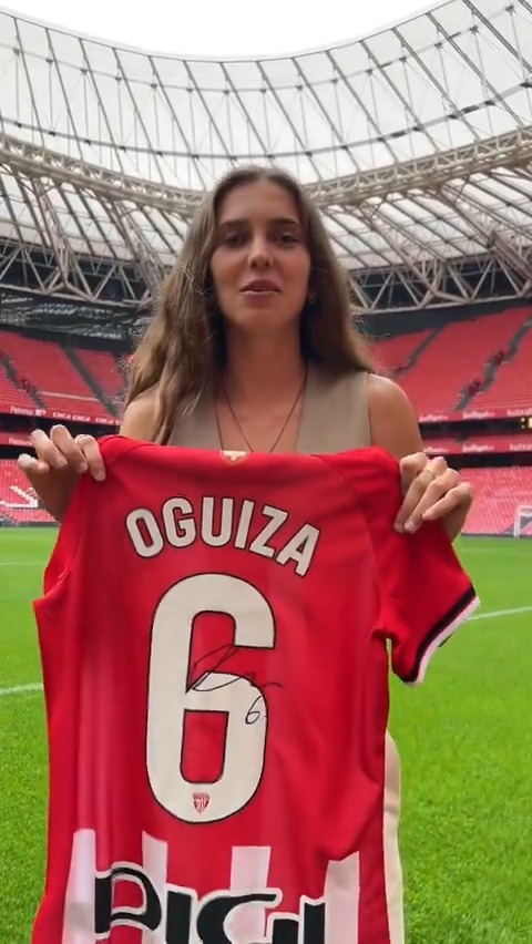 👕 Eta kontratu berrikuntzen ospakizuekin jarraitzeko… Oguizak sinatutako kamiseta zozketatuko dugu! 📲 Sigue a Athletic Club 🔁 RT & Like 💭 Mensaje a nuestra centrocampista 🍀 Irabazlea, uztailaren 2ean, asteartean, 12:00etan, iragarriko dugu. Zorte on! #IreneOguiza2026