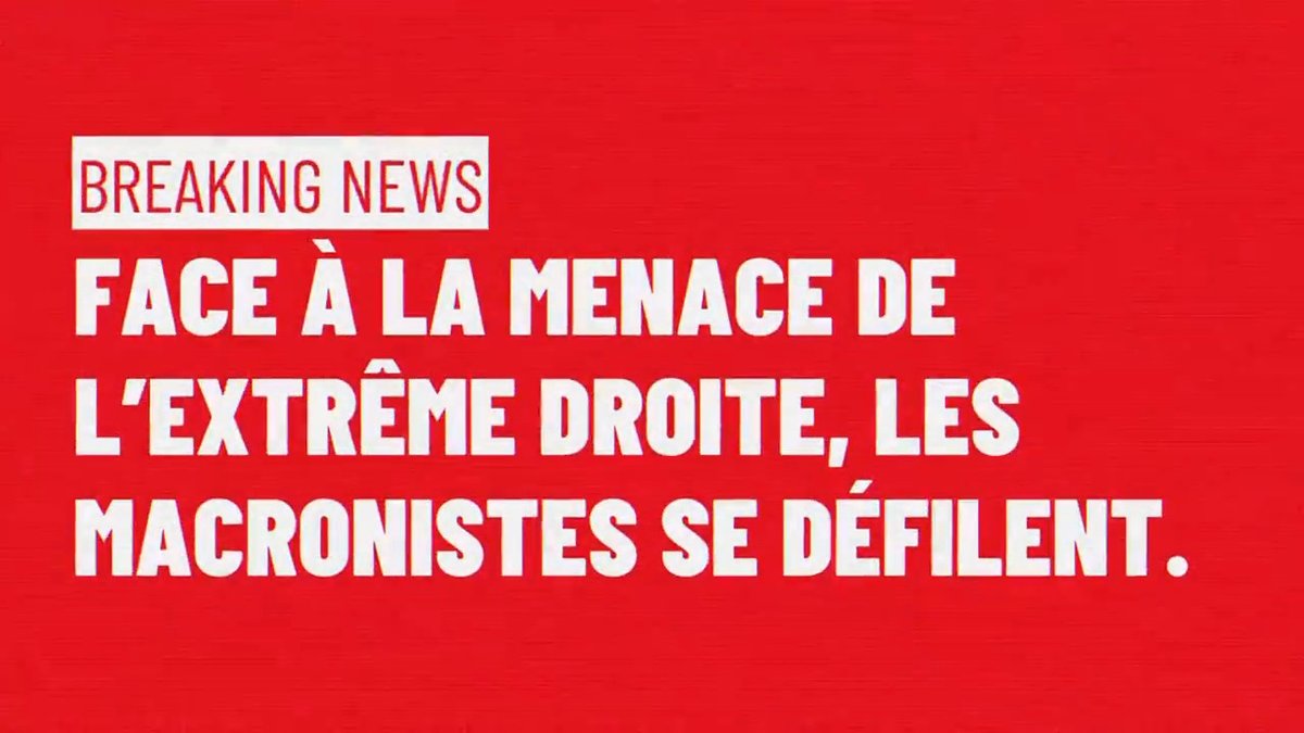 🚨 Face à l'extrême droite, les macronistes n'appellent plus à faire barrage ! Nous avons toujours été républicains, la vraie alternative à l'extrême droite, c'est le #NouveauFrontPopulaire