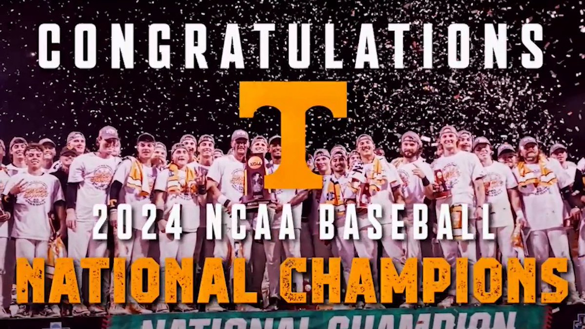 ROCKY TOP ON TOP 👏 Congratulations Tennessee Baseball 🏆