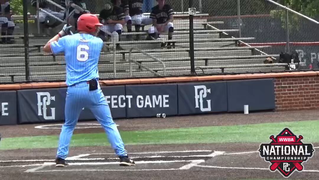 Jackson Geiger (‘25 FL) smokes one backside for a GRD. Big catcher @ 6’2 w/ EZ opposite field juice. #WWBA Perfect Game Florida #USF commit
