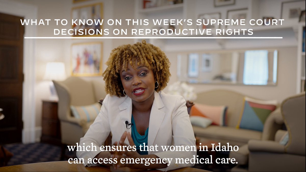 President Biden will continue to defend reproductive freedom and a woman’s right to access the emergency medical care she needs.