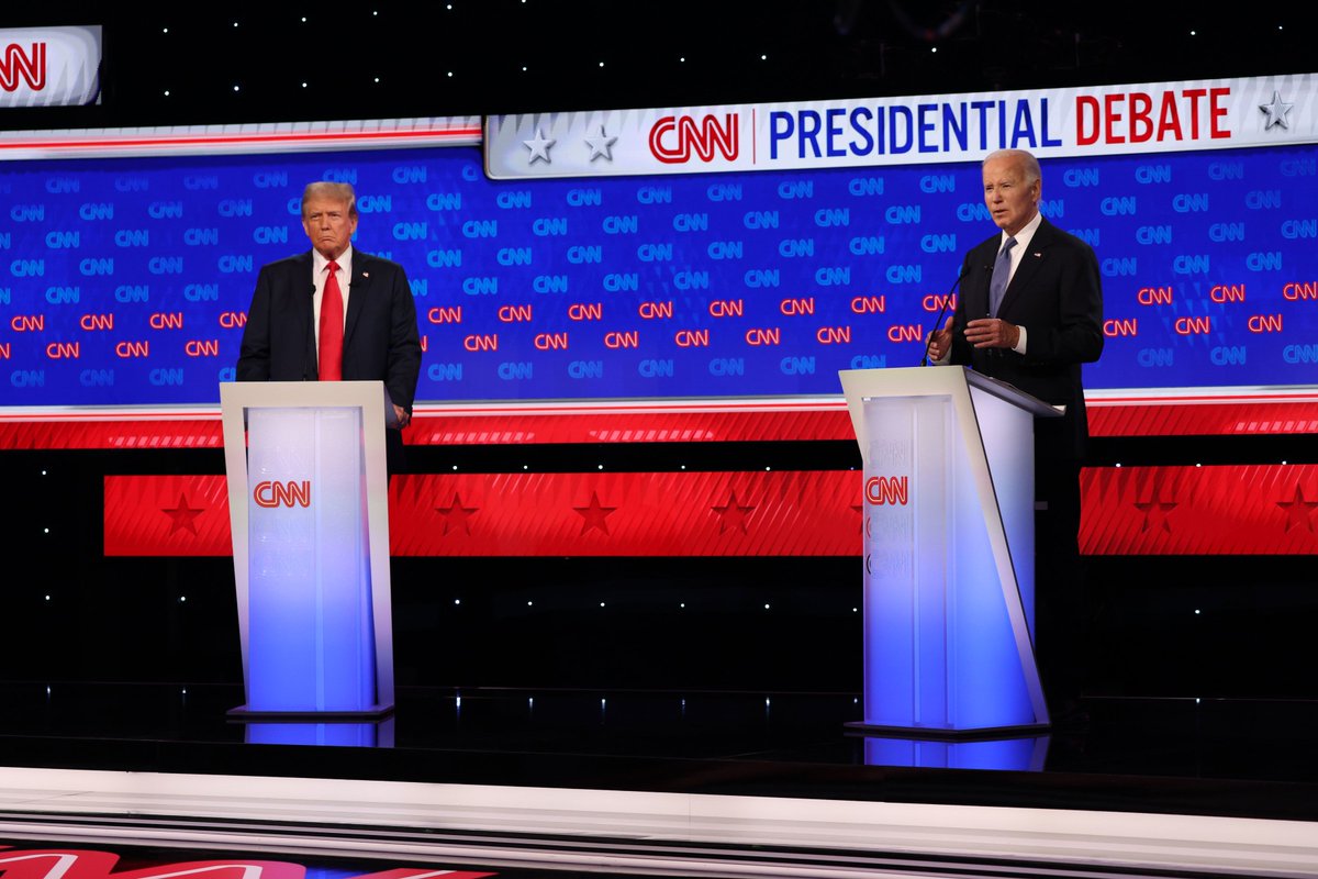 Biden and Trump kicked off the first presidential debate on CNN by slamming each other's records on the economy. Watch and follow live: