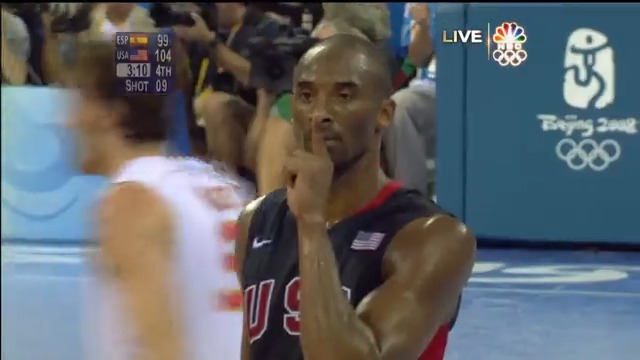 Fuck it Kobe Bryant winning gold and silencing the entire country of Spain