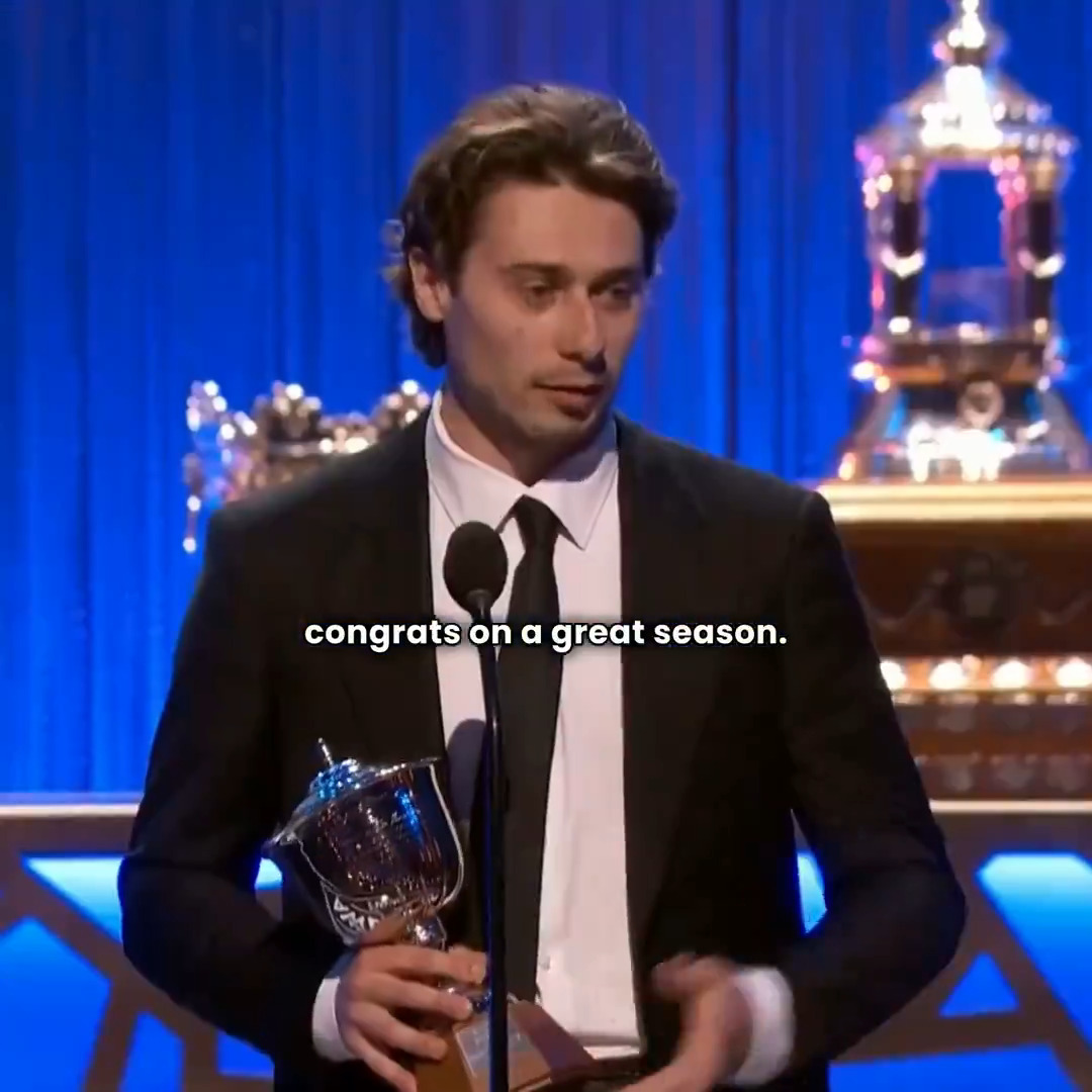 Quinn Hughes gave a super classy speech after winning his first Norris Trophy 🥹👏
