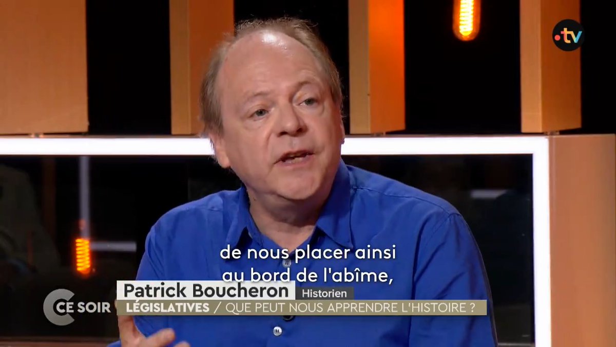 « On est au bord de l’abîme, ce qui se passe est sans précédent » : l’historien Patrick Boucheron, professeur au Collège de France, à l’adresse des inconscients, des indifférents et des irresponsables.