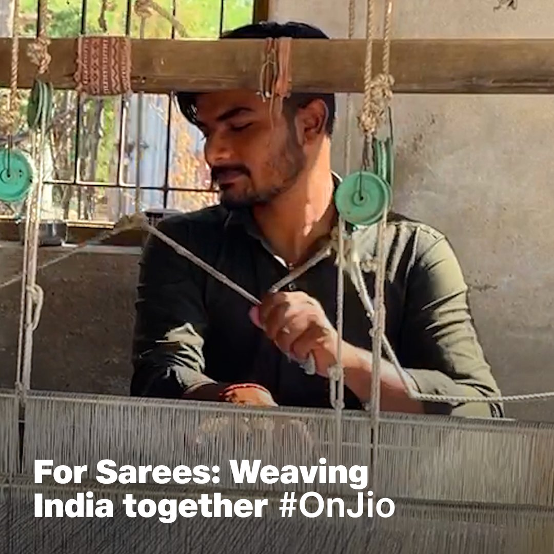 Here's to celebrating India's authentic art and skilled craftsmen with a unique vision of For Sarees. #OnJio #WithLoveFromJio #DigitalIndia #Connection #Jio