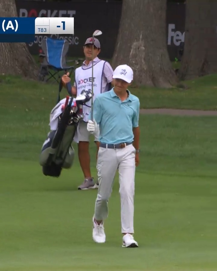 What were you doing at 15 years old? Incoming high school sophomore Miles Russell is chipping in for birdie on the PGA TOUR 🤯