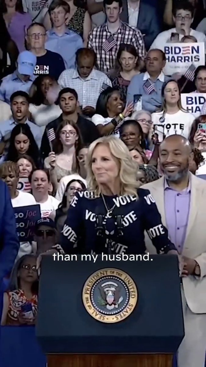 We don’t choose our chapter of history. But we can choose who leads us through it. In this moment, with the perils the world is facing, there is nobody I would rather have sitting in the Oval Office than my husband. Joe tells the truth. Donald Trump lies every chance he gets.