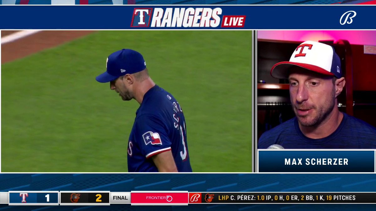 "I wanna win, I came here to win today. I don't pitch for milestones I pitch to win." Max Scherzer after his start tonight. Texas Rangers | #StraightUpTX | Bally Sports is now FanDuel Sports Network 📺
