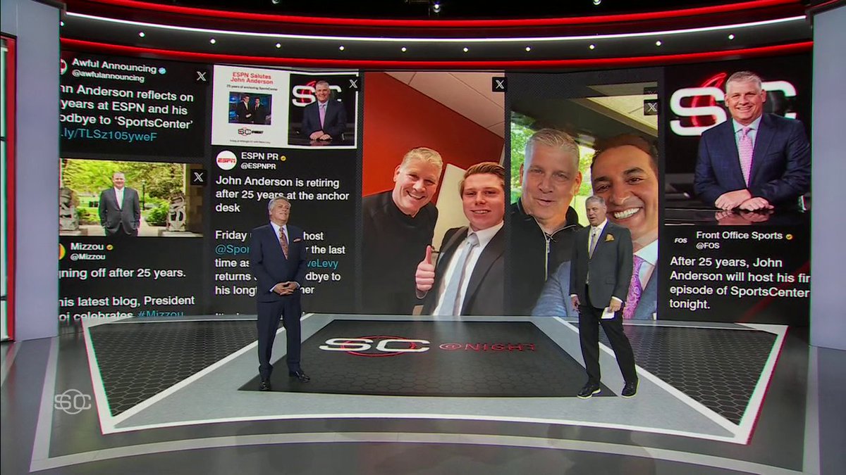 After some heartfelt goodbyes, John Anderson signs off from SportsCenter one last time ❤️👏