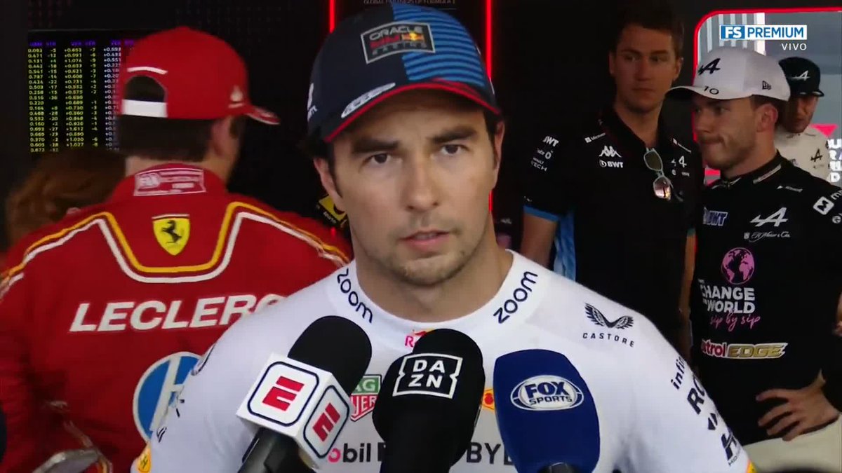 "INTENTAMOS GUARDAR EL NEUMÁTICO PARA LLEGAR AL FINAL, PERO DEGRADAMOS IGUAL"🛞😫 Checo Pérez fue breve en sus palabras sobre su desempeño y la estrategia que tuvo Red Bull con él para la carrera sprint. 🎙️ Diego Mejia #F1xFSMX #AustrianGP