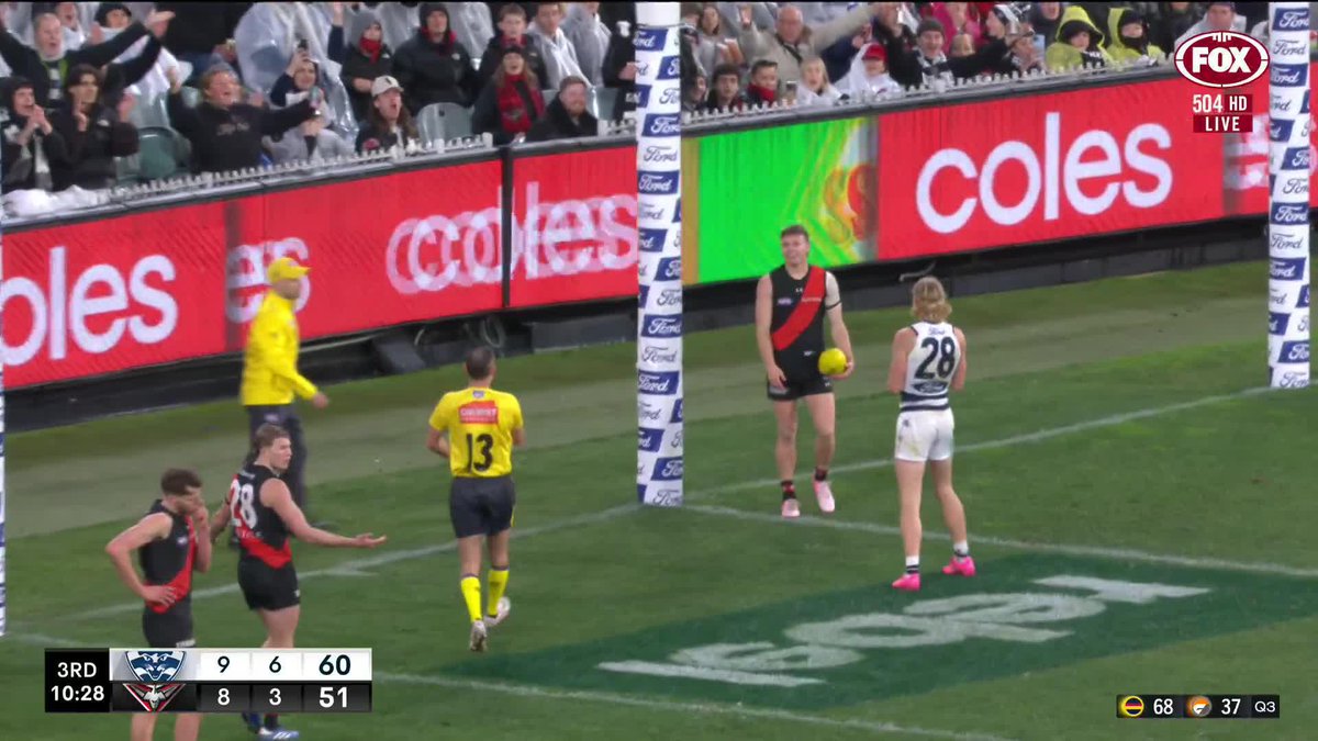 Menzie was pinged for a deliberate rushed behind 👀 Do you agree with this decision? 📺 Watch #AFLCatsDons LIVE on ch. 504 or stream on Kayo: ✍️ BLOG 🔢 MATCH CENTRE