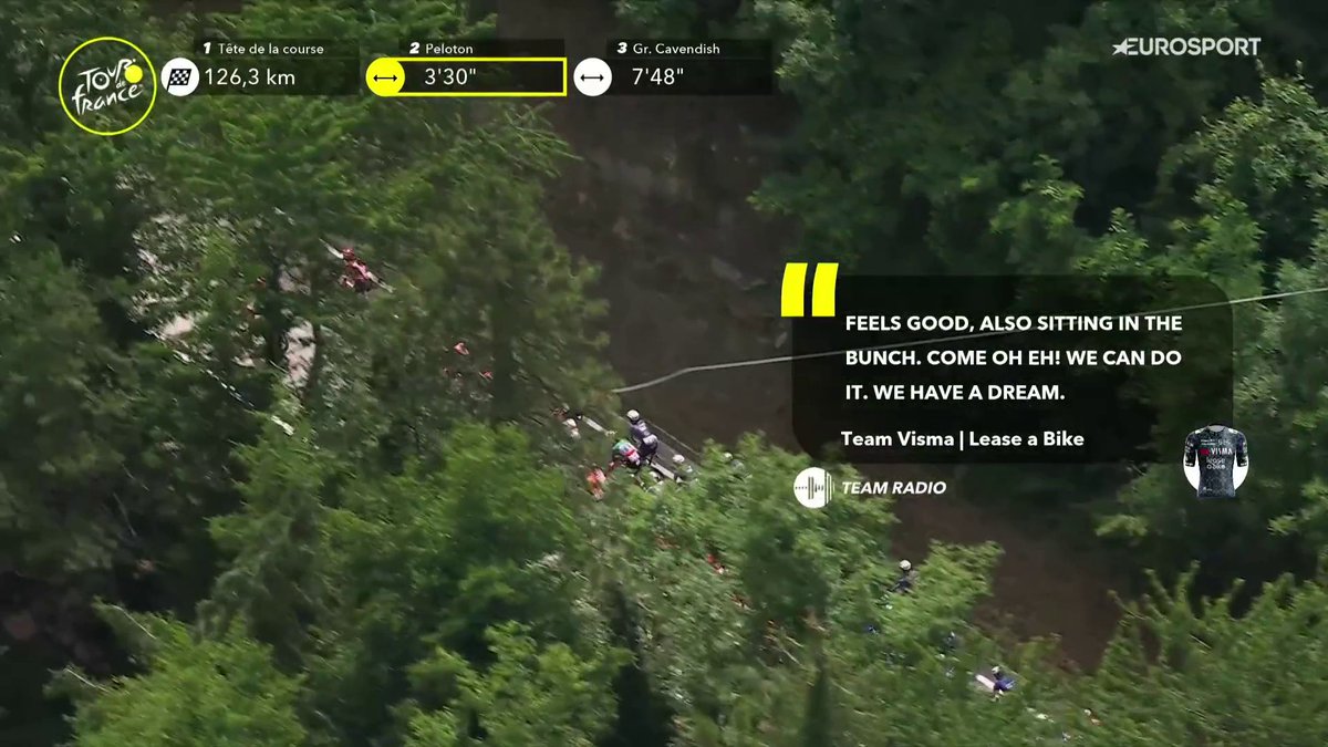 "๐๐ ๐๐๐๐ ๐ ๐๐๐๐๐" ๐ป El mensaje del Team Visma | Lease a Bike por radio a Jonas Vingegaard. #TDF2024 | #LaCasadelCiclismo