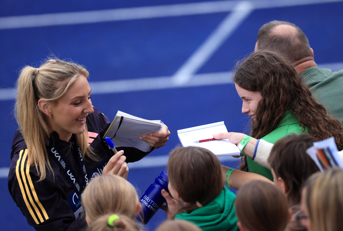 An orderly queue for Molly Caudery 🥰 She is the moment ✨ #WhereItStarts | #UKChamps2024