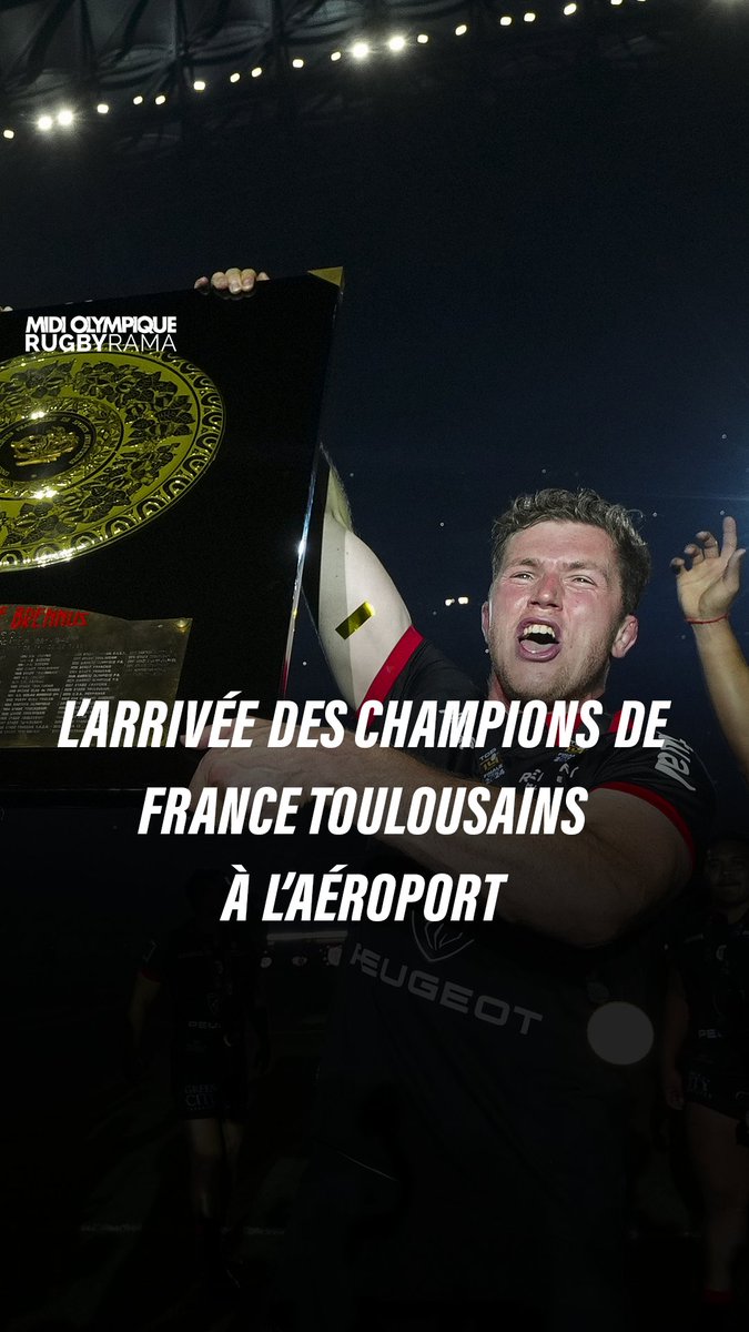 Après avoir obtenu un 23ème sacre en Top 14, les Toulousains ont enfin posé les pieds dans leur ville rose. Sofiane Guitoune est arrivé en chef de file avec le bouclier de Brennus entre les mains.