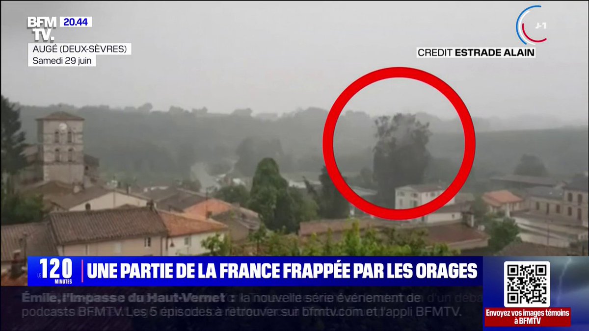 Deux-Sèvres: frappé par la foudre, un arbre s'effondre à Augé