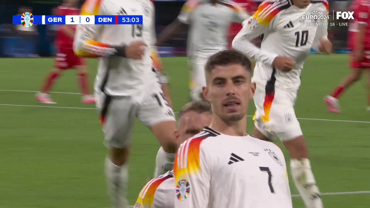 Stutter-step penalties should be banned. Kai Havertz completely stops here. (And, yes, my family is Danish so I have been 1000% triggered by these last few BS minutes)