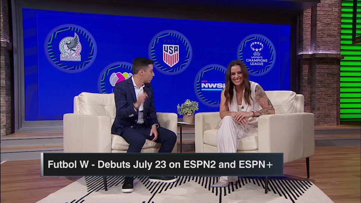 Can't wait to see Ali Krieger & Sebastian Salazar on Futbol W 🫶 The new show debuts July 23 on ESPN2 and ESPN+ ⚽️