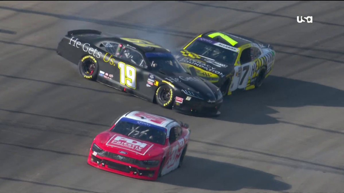 JUSTIN ALLGAIER SPINS TY GIBBS. 📺 : USA Network | #XfinitySeries