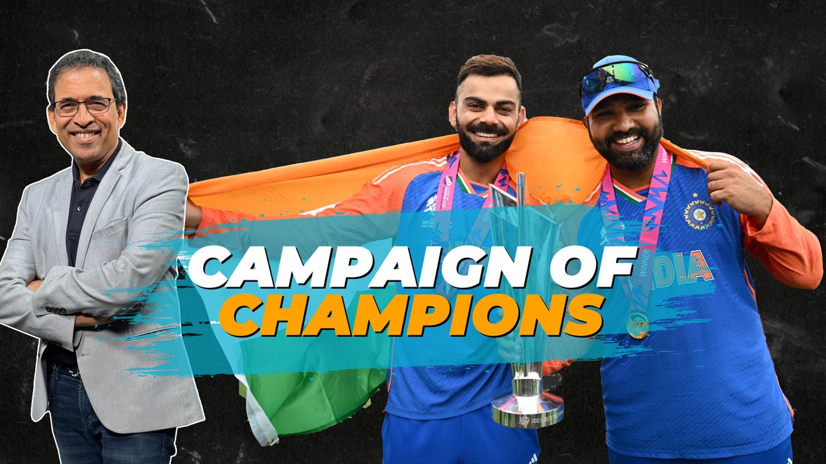 #India crowned 2024 #T20WorldCup Champions 🏆 From #Rohit's captaincy, #Bumrah's supremacy to #Kohli's T20I retirement 🤩 Harsha Bhogle recaps #TeamIndia's glorious campaign, right here #INDvSA #T20WC