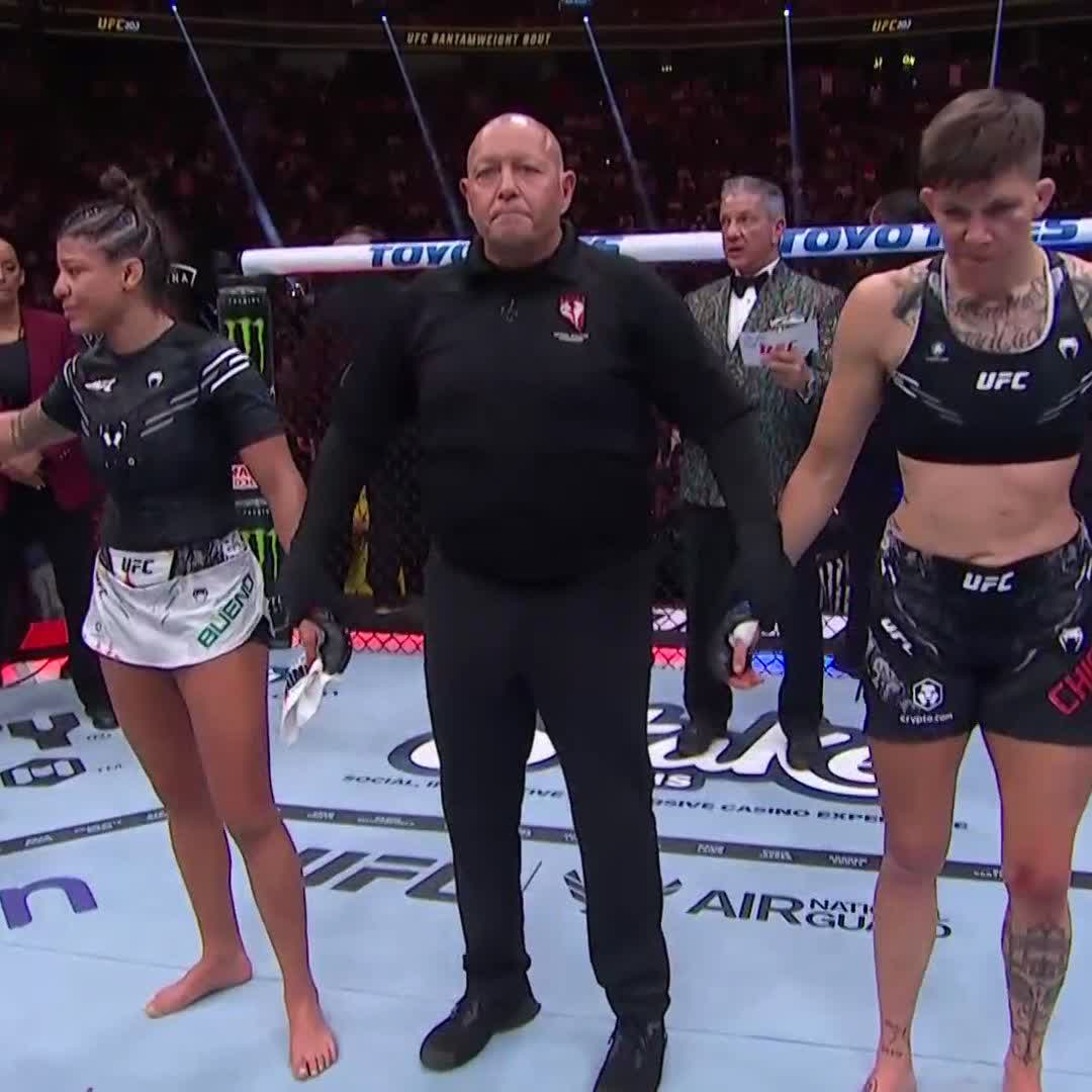 This fight has ended via TKO due to a doctor's stoppage in the second round. Macy Chiasson adds another finish to the resume at #UFC303