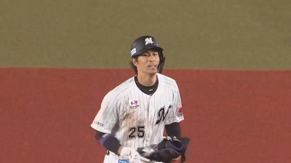 千葉ロッテ #岡大海 選手がプロ野球新記録となる8試合連続二塁打達成㊗️🎉 おめでとうございます✨ #chibalotte 👇ライブ配信はこちら