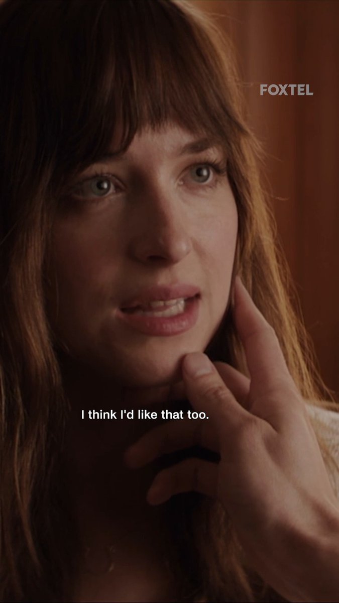 You could cut through that tension with a knife. #FiftyShadesOfGrey #FiftyShades #50Shades #DakotaJohnson #AnastasiaSteele #JamieDornan #ChristianGrey #Foxtel