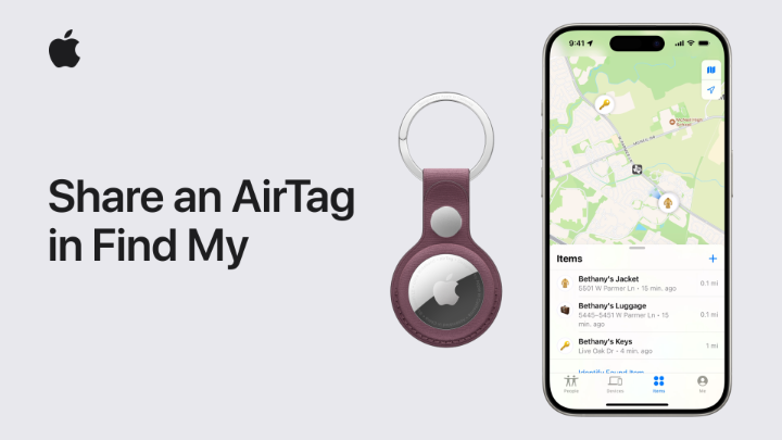 Share an item? Share an AirTag. 🔑🧳🎒 You can share an AirTag with up to five friends and family members so you can all locate it in Find My. Here’s how.