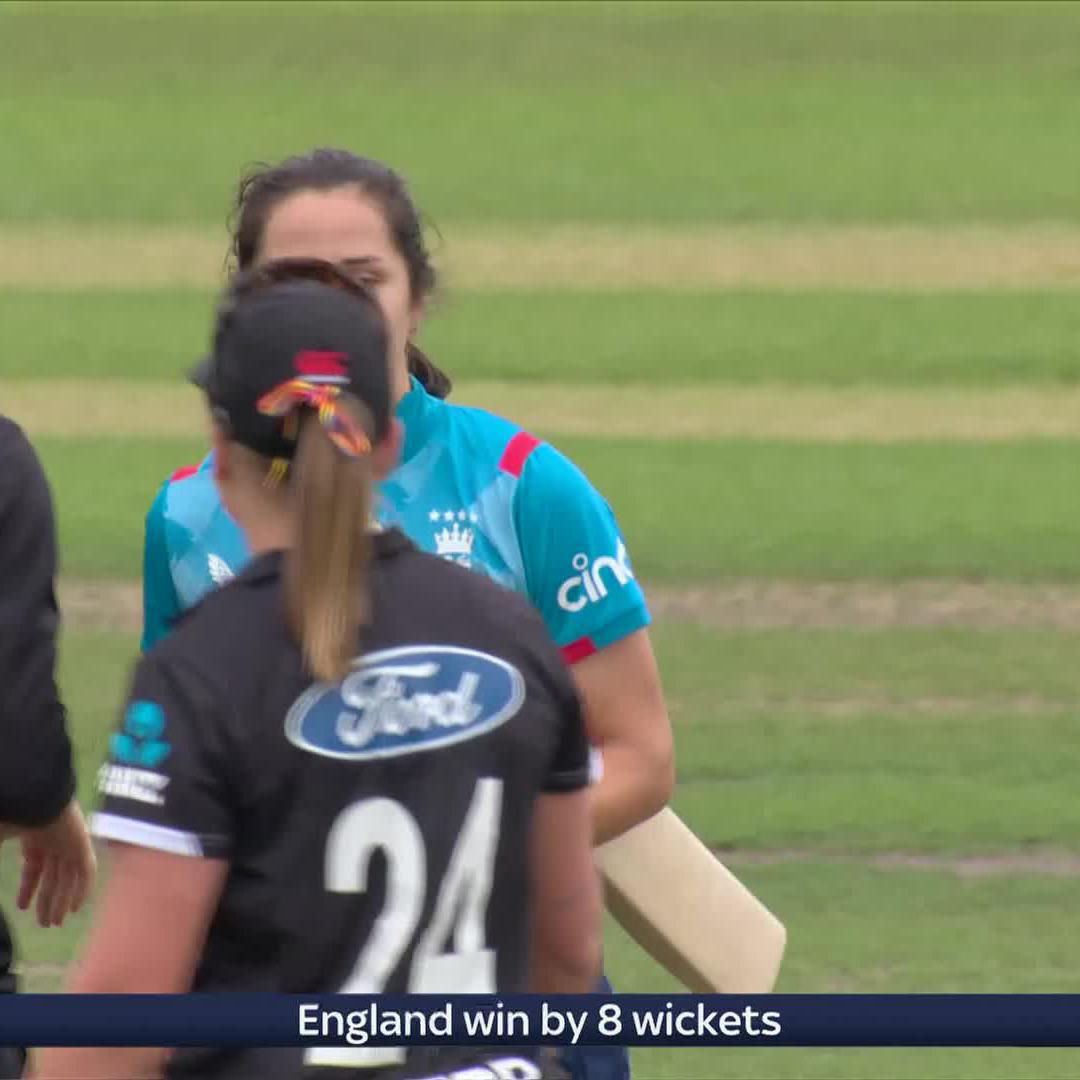What a moment for Maia Bouchier! 👑 First international century, pure class 🙌 #EnglandCricket