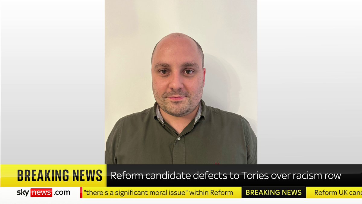 BREAKING: Reform UK candidate defects to Tories over racism row Reform really do have a problem with racism, don’t they.